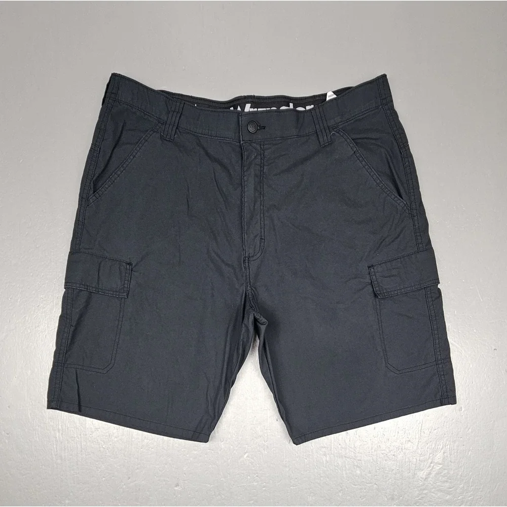 Wrangler ATG All Terrain Gear Shorts Mens 38 Black Flat Front‎ Cargo Western